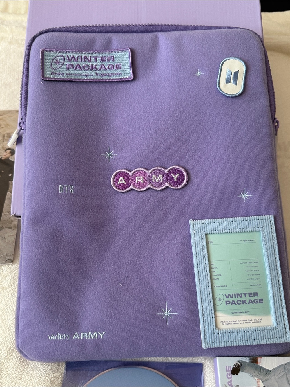 BTS 2021 Winter Package Purple Pouch with Photo Set | Taehyung | Jimin - Picture 6 of 13